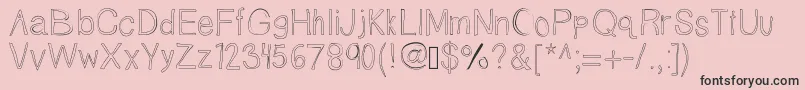 Tallnbubbly-Schriftart – Schwarze Schriften auf rosa Hintergrund