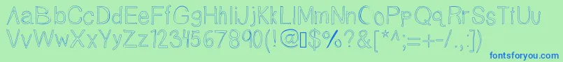 Tallnbubbly Font – Blue Fonts on Green Background