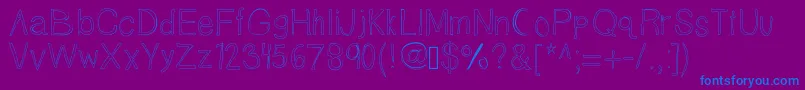 Tallnbubbly-Schriftart – Blaue Schriften auf violettem Hintergrund