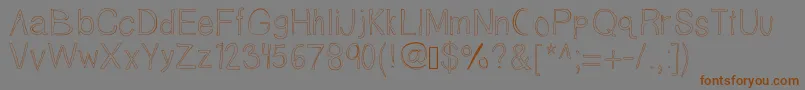 Tallnbubbly Font – Brown Fonts on Gray Background