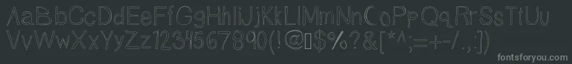 Tallnbubbly Font – Gray Fonts on Black Background