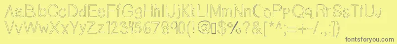 Tallnbubbly Font – Gray Fonts on Yellow Background