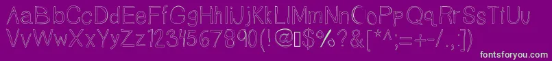 Шрифт Tallnbubbly – зелёные шрифты на фиолетовом фоне