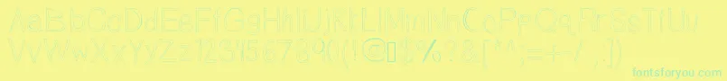 Tallnbubbly Font – Green Fonts on Yellow Background