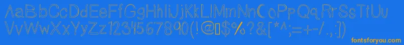 Tallnbubbly Font – Orange Fonts on Blue Background