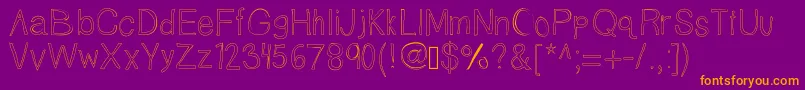 Tallnbubbly Font – Orange Fonts on Purple Background