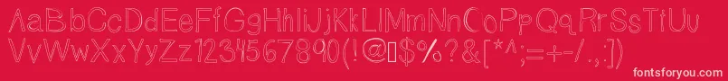 Tallnbubbly-Schriftart – Rosa Schriften auf rotem Hintergrund