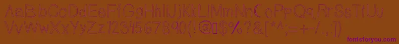 Tallnbubbly Font – Purple Fonts on Brown Background