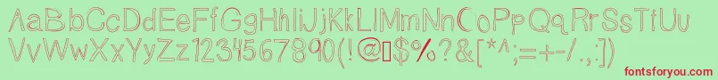 Tallnbubbly Font – Red Fonts on Green Background