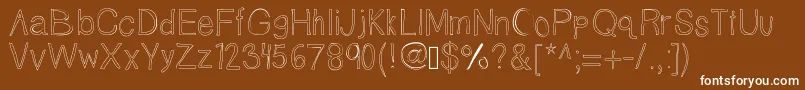 Tallnbubbly Font – White Fonts on Brown Background