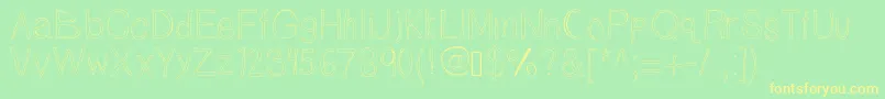 Tallnbubbly Font – Yellow Fonts on Green Background