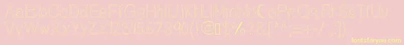 Шрифт Tallnbubbly – жёлтые шрифты на розовом фоне