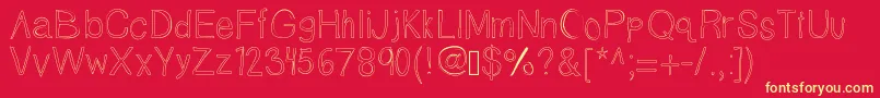 Tallnbubbly Font – Yellow Fonts on Red Background