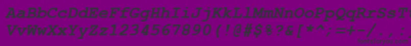 フォントAxccrtbi – 紫の背景に黒い文字