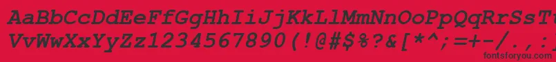 Шрифт Axccrtbi – чёрные шрифты на красном фоне