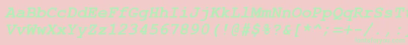 Axccrtbi Font – Green Fonts on Pink Background