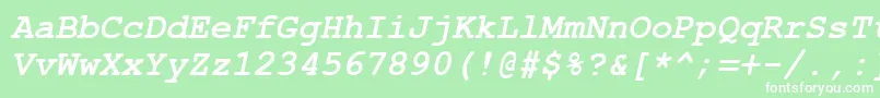 Axccrtbi Font – White Fonts on Green Background