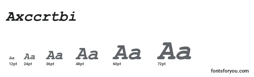 Размеры шрифта Axccrtbi