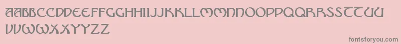 NouveauUncialCaps Font – Gray Fonts on Pink Background