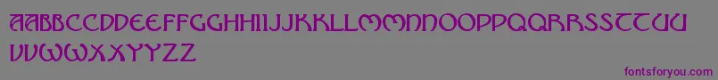 NouveauUncialCaps Font – Purple Fonts on Gray Background
