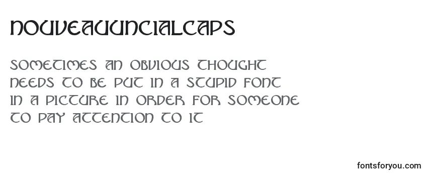 Überblick über die Schriftart NouveauUncialCaps (103585)