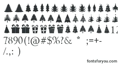 Christmas Trees font – holiday Fonts