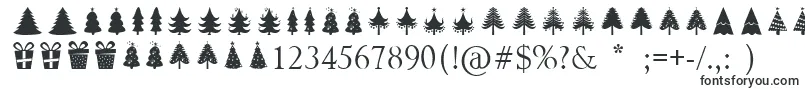 Шрифт Christmas Trees – рождественские шрифты