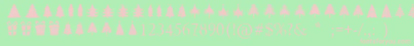 More about Christmas Trees Font Christmas Trees Font – Pink Fonts on Green Background