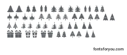 Przegląd czcionki Christmas Trees