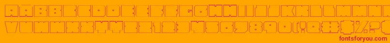 Anakefkao Font – Red Fonts on Orange Background