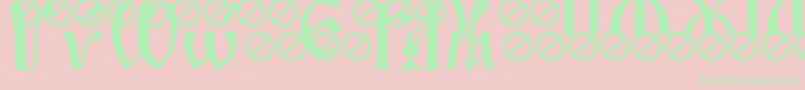 IrmologionAcute Font – Green Fonts on Pink Background