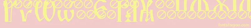 IrmologionAcute Font – Yellow Fonts on Pink Background