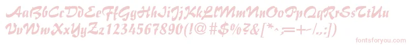 BrushFlairRegular Font – Pink Fonts on White Background