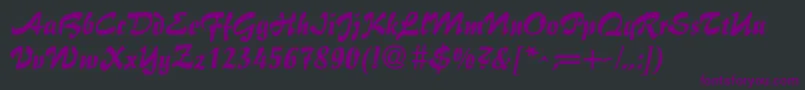 BrushFlairRegular Font – Purple Fonts on Black Background
