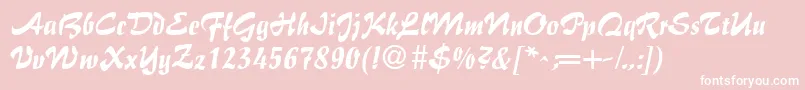 BrushFlairRegular Font – White Fonts on Pink Background