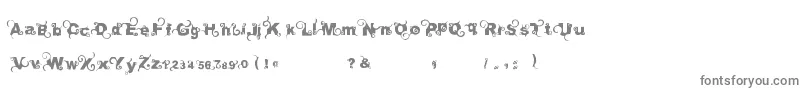 Шрифт Curlytype – серые шрифты на белом фоне
