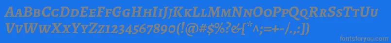AlegreyascBolditalic Font – Gray Fonts on Blue Background