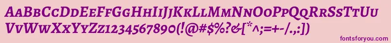 AlegreyascBolditalic Font – Purple Fonts on Pink Background