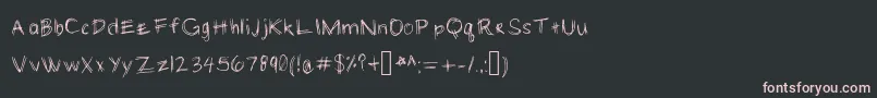 フォントHashed – 黒い背景にピンクのフォント