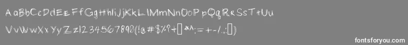 フォントHashed – 灰色の背景に白い文字