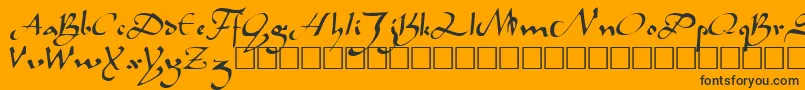 CaliphRegular Font – Black Fonts on Orange Background