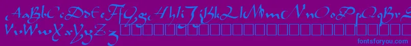 CaliphRegular Font – Blue Fonts on Purple Background