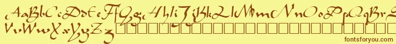 Шрифт CaliphRegular – коричневые шрифты на жёлтом фоне