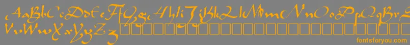 CaliphRegular Font – Orange Fonts on Gray Background