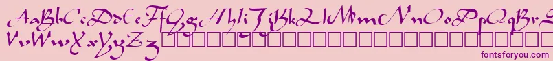 CaliphRegular Font – Purple Fonts on Pink Background