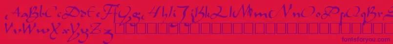 CaliphRegular Font – Purple Fonts on Red Background
