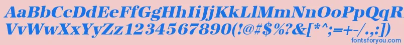 UrwantiquatextbolOblique Font – Blue Fonts on Pink Background