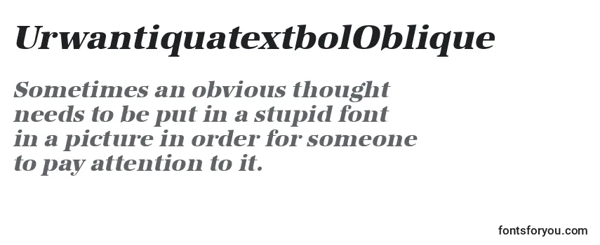 UrwantiquatextbolOblique Font