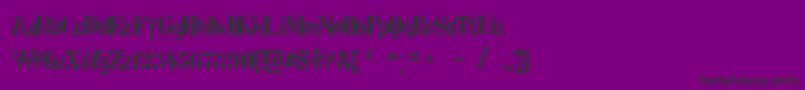 フォントStencilIntellectaTrashFree – 紫の背景に黒い文字