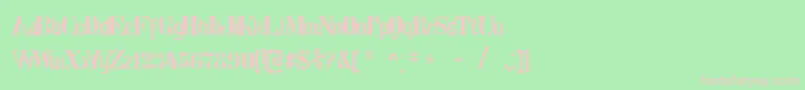 StencilIntellectaTrashFree Font – Pink Fonts on Green Background
